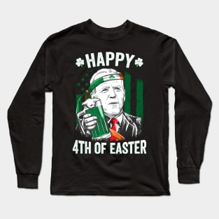 Funny Joe Biden Happy 4th of Easter St Patricks Day Long Sleeve T-Shirt